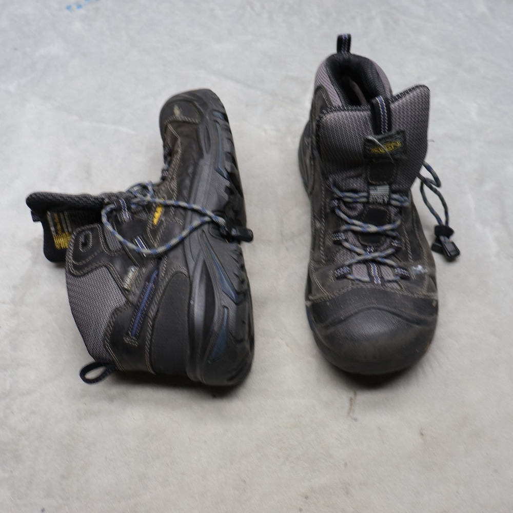 Keen Mens 11.5 Utility Boots Black Braddock Mid Waterproof Leather Mesh Soft Toe
